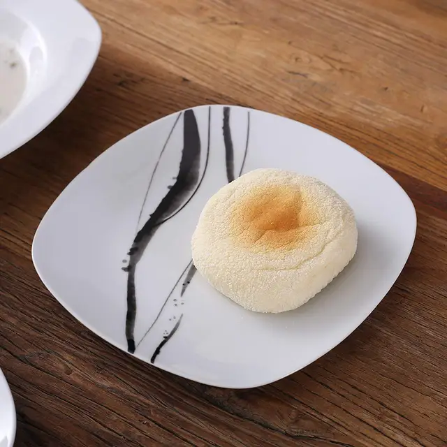 Veweet Teresa 24/48 Darabos Vacsorakészlet Porcelán Kerámia Asztalkészlet Tál Desszert Leves Lemez Vacsora Platet Evőeszköz - Image 6