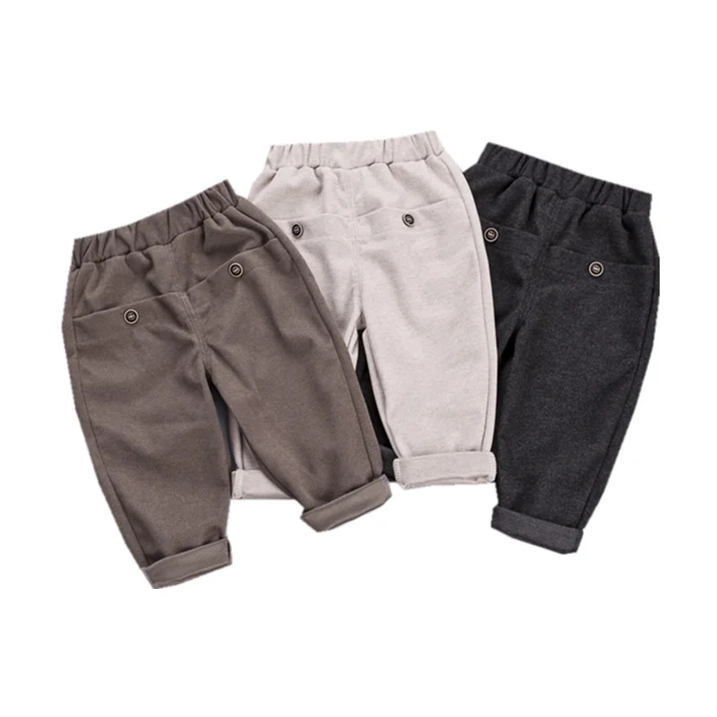 

Spring Autumn Children Cotton Baby Boy Clothes Button Solid Pants One Piece Infant Leisure Outfit Kid Fashion Toddler Tracksuits