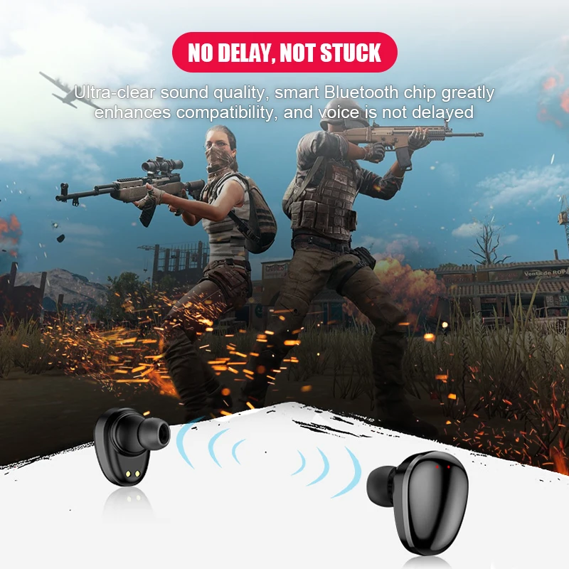 X7 TWS Bluetooth 5,0 басовые наушники Беспроводная гарнитура шумоподавление Регулятор громкости Наушники 3600 мАч Внешний аккумулятор