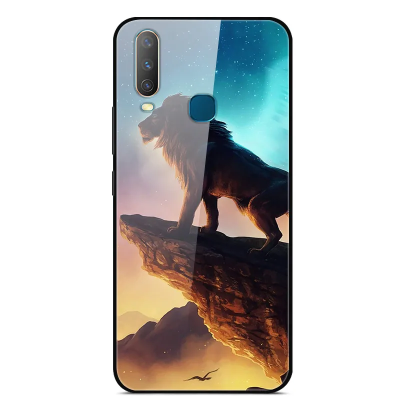 16 ДЛЯ Vivo U3X/U10 чехол из закаленного стекла с принтом твердая задняя крышка для Vivo U3X чехол для телефона s силиконовый бампер Coque U3 X U 3X10 - Цвет: 16
