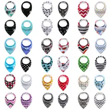 4 шт./компл. нагрудники для новорожденных слюнявчик-платок Слюнявчики нагрудники абсорбирующие Слюнявчики полотенце с защелками регулируемые для новорожденных нагрудники продукты