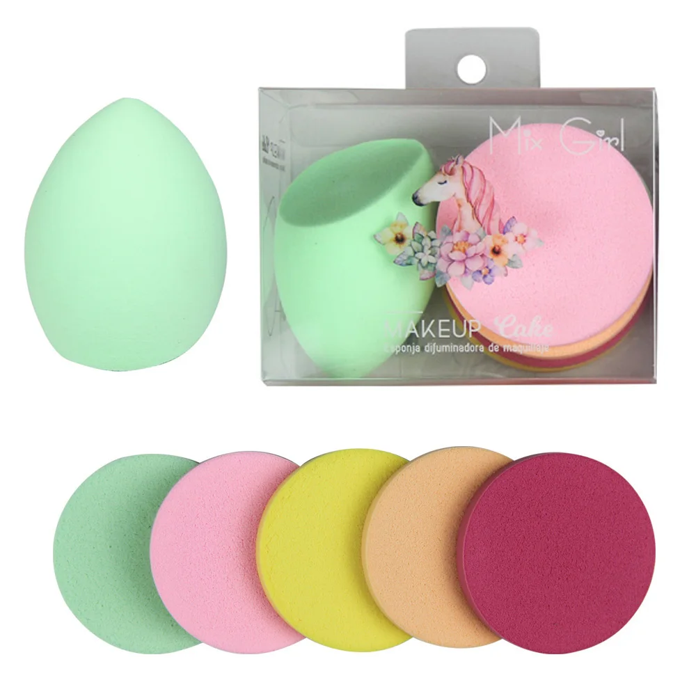 6 шт./компл. Косметическая пуховка в форме капли воды для макияжа лица Жидкая