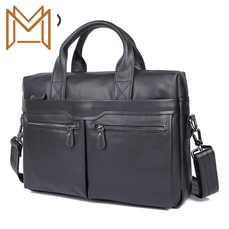 

Genuine Leather Bag Head Layer Cowhide Male Bag Portable Single Shoulder Messenger Business Affairs Briefcase