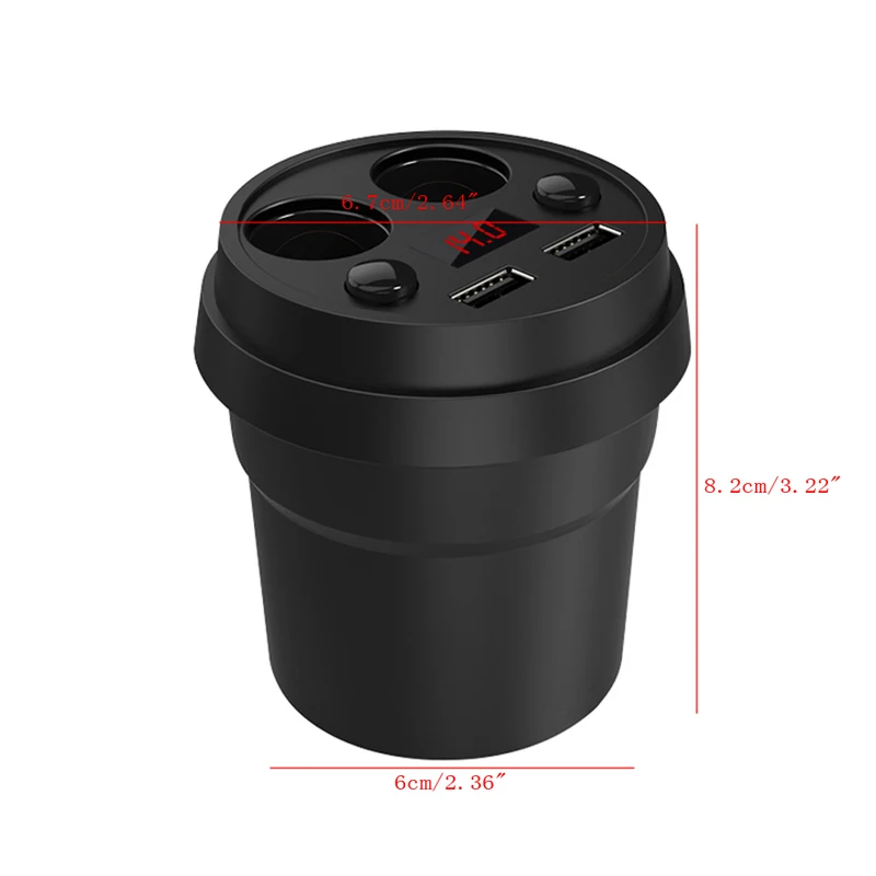 3.1A/80W двойной USB зарядное устройство Автомобильный адаптер с 2 разъемами прикуривателя