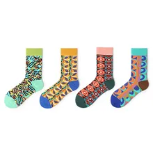 Удобные женские носки; сезон осень; хлопковые модные новые стильные мягкие рождественские носки с принтом; Простые зимние теплые носки; Meias Curtas