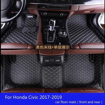 

Shenlao Car Interior Foot Mats Universal For Honda Civic 2017-2019 waterproof Automobiles car floor mats
