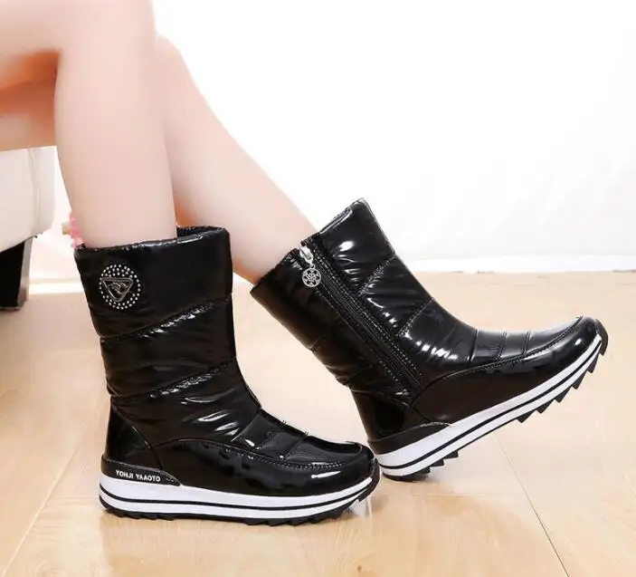 Botas de mujer de alta calidad nuevas llegadas zapatos de invierno de piel gruesa impermeables antideslizantes botas de nie
