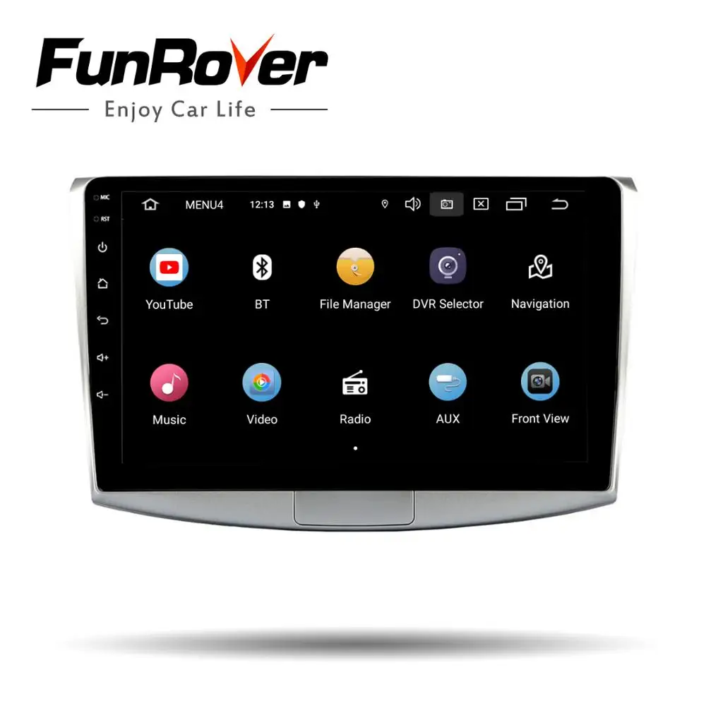 Sale FUNROVER IPS+2.5D android 9.0 car dvd player for Volkswagen Passat B6 B7 CC Magotan 2011-2015 radio navigation GPS Audio video 4