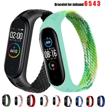 

Nylon Braided Solo Loop for Xiaomi Mi band 5 6 Strap Bracelet belt Mi band 3 Miband 4 Wristband for xiaomi Mi band 6 5 watchband