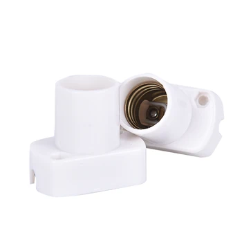 

High Quality White Square Lamp Holder for E17 LED Light Bulbs Aging-Test Light Base