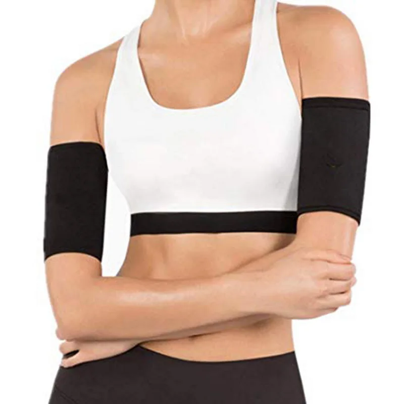 Women Slimming Arm Sleeves Sweat Sauna Running Arm Warmers Sport Sleeve Pad Pocket Neoprene Protective Band slimming trimmer