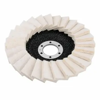 

2pcs Set Polishing Wheel Flap Felt Disc 125/5" Angle Grinder Buffing Wheel Metal