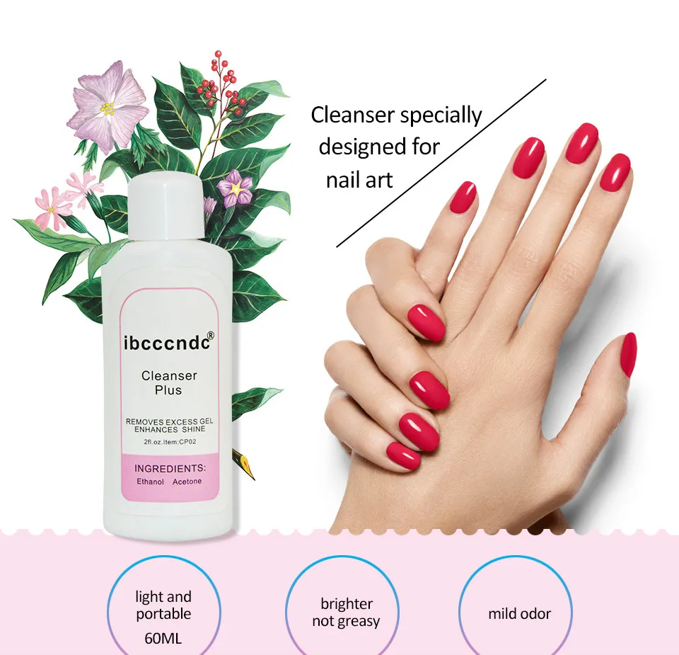 UV Gel Cleaner Plus Pure Acetone Liquid Nail Art Acrylic Gel Cleaner Plus  Nail Clean Excess Gel Remove Nail Cleanser - AliExpress Beauty & Health