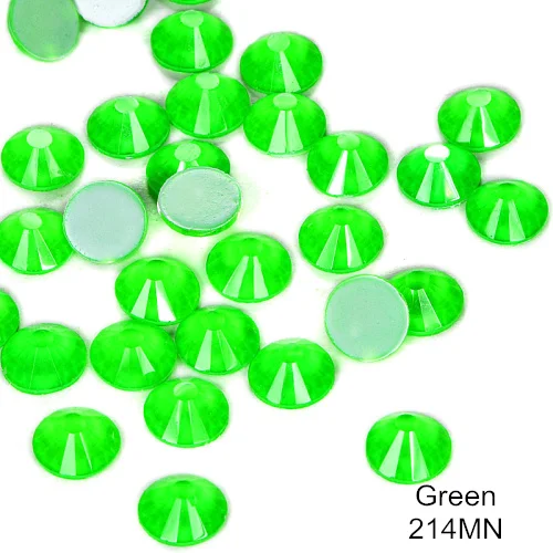 Лучшее качество стразы Красочные Неоновые стразы фосфоресцирующие электрические не горячей фиксации неоновые стразы s дизайн ногтей украшения F0170 - Цвет: Green