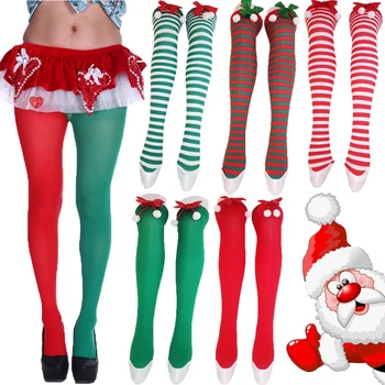 

Female Womens Silk Stockings Nightclubs Pantyhose Elastic Long stocks Ladies Candy color Sexy Christmas Stylish Stockings Q30