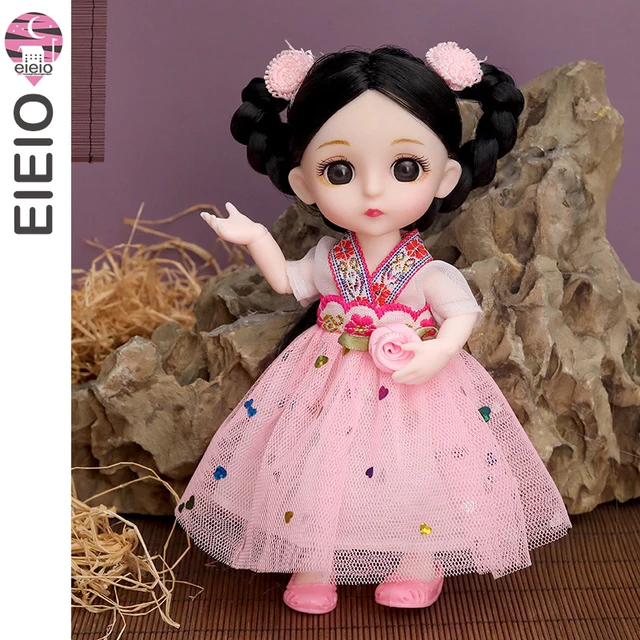 EIEIO Chinese style 1/12 bjd dolls for girls dress ancient costume clothes Kawaii Soft  interactive Toys for KIDS children  Gift BABY01