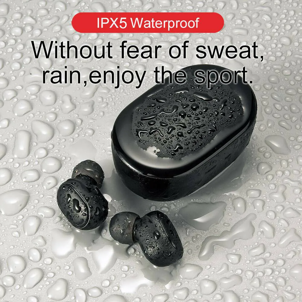 A6S Bluetooth Earphone Bass 3D Wireless Earbuds 5 0 TWS Earphone Noise Cancelling Mic for xiaomi Redmi iPhone Huawei Samsung
