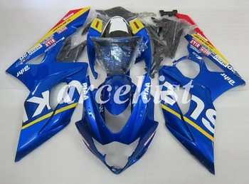 

Injection Mold New ABS Full Motorcycle Fairings Kit For Suzuki GSXR1000 GSXR-1000 K5 05 06 2005 2006 body set blue Hot sales