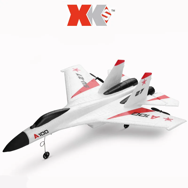 Wltoys XK A100-SU27 Model RC Plane 2.4G 3CH EPP Three-Channel Fixed-Wing Remote Control glider Airplane RTF RC Wingspan Toy