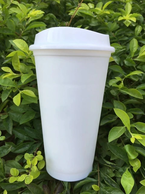 16oz/470ml starbkss matte finish reusable mug plastic travel coffee cup to  go for hot drinking no printing