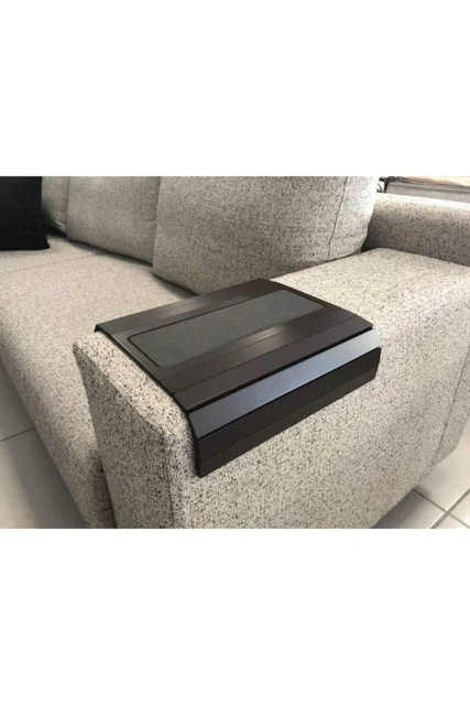 Meistar Sofa Tray Table with Couch Cup Holder. Remote Control and Cellphone  Organizer 