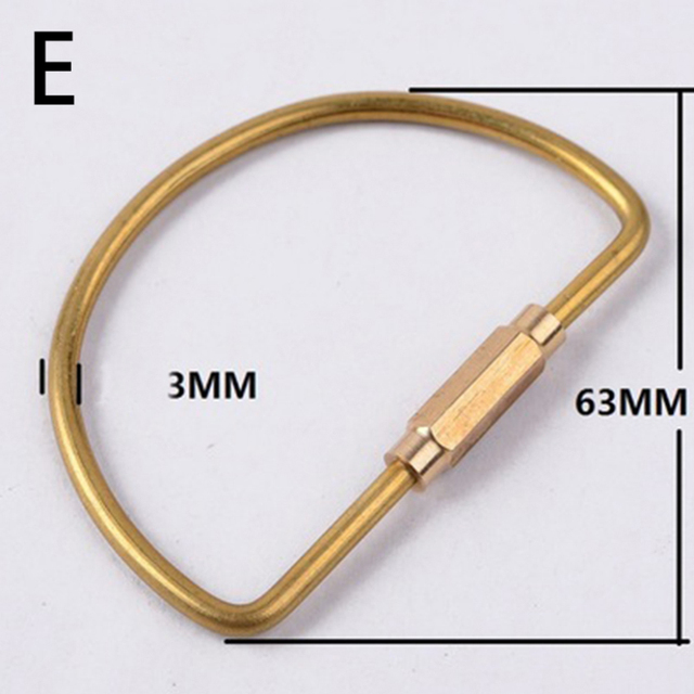 Brass Key Chain Ring Gold Color Women Brief Creative Key Hanger Car Gadget Door Key For Original Gift For Men