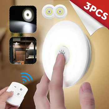 

3pcs Touch Night Light Dimmable LED Under Cabinet Light Closet kitchen Lighting Lamp With Remote Control
