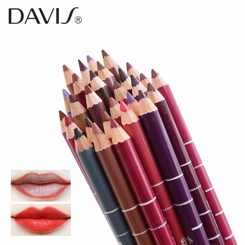 Davis Brand 24 Colors 1 Set Matte Lip liner Waterproof Lasting Ms