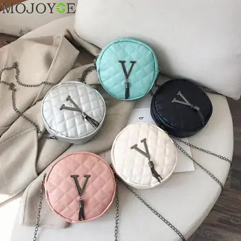 

MOJOYCE Brand Designer Women Mini Round Bags PU Leather Chain Messenger Bag Circle Lady Top-handle Handbag Purses Clutches