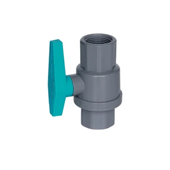 

1/2" 3/4" 1" 1-1/4" 1-1/2" BSP Female Thread Gray PVC Ball Valve Adapter Connector For Garden Irrigation Aquarium Fish Tank