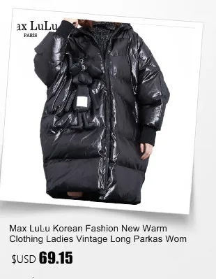 Max LuLu модная Корейская женская одежда в стиле панк, женские теплые зимние куртки с подкладкой размера d, повседневные Утепленные длинные парки размера плюс