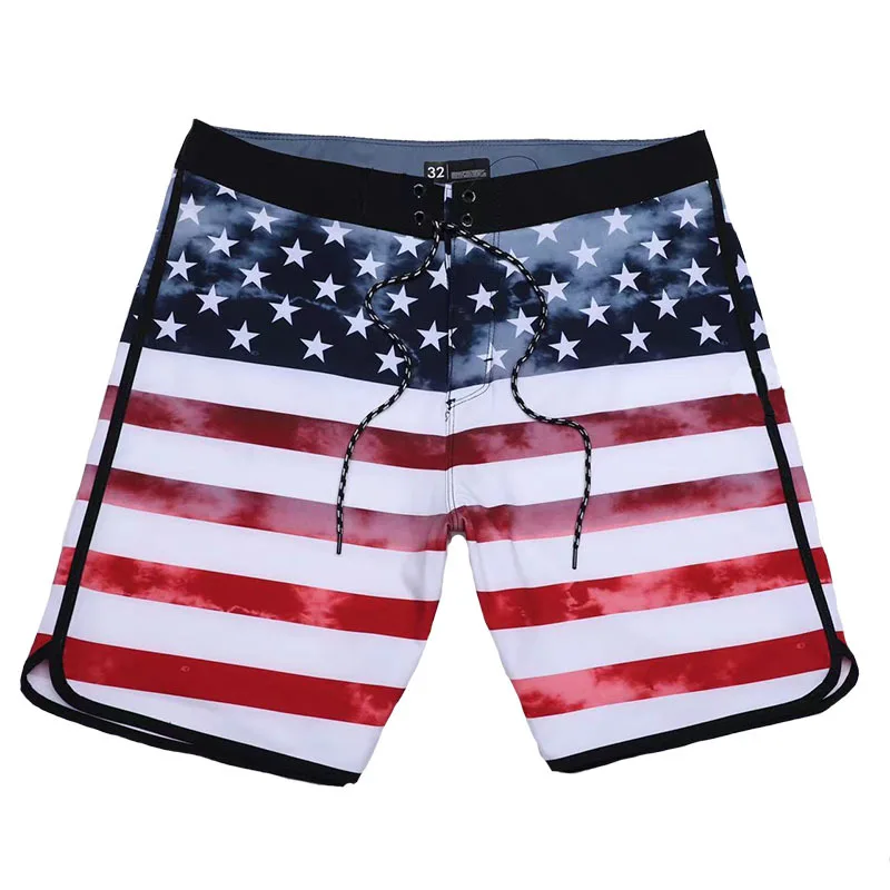 2021 Mens Waterproof 4-way Stretch Recycled Boardshorts Quick Dry Fitness Gym Summer Elastic Water-ativated Print Beach Surfing | Мужская