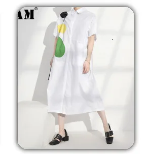 [EAM] High Elastic Waist Green Drawstring Wide Leg Long Trousers New Loose Fit Pants Women Fashion Tide Spring Autumn 2020 1X847