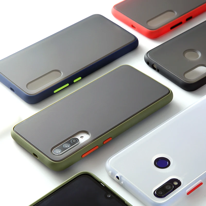 Противоударный армированный чехол для Xiaomi Redmi Note 7 8 Pro 8T 6 7A 8A Mi A3 9 Lite 9T матовый