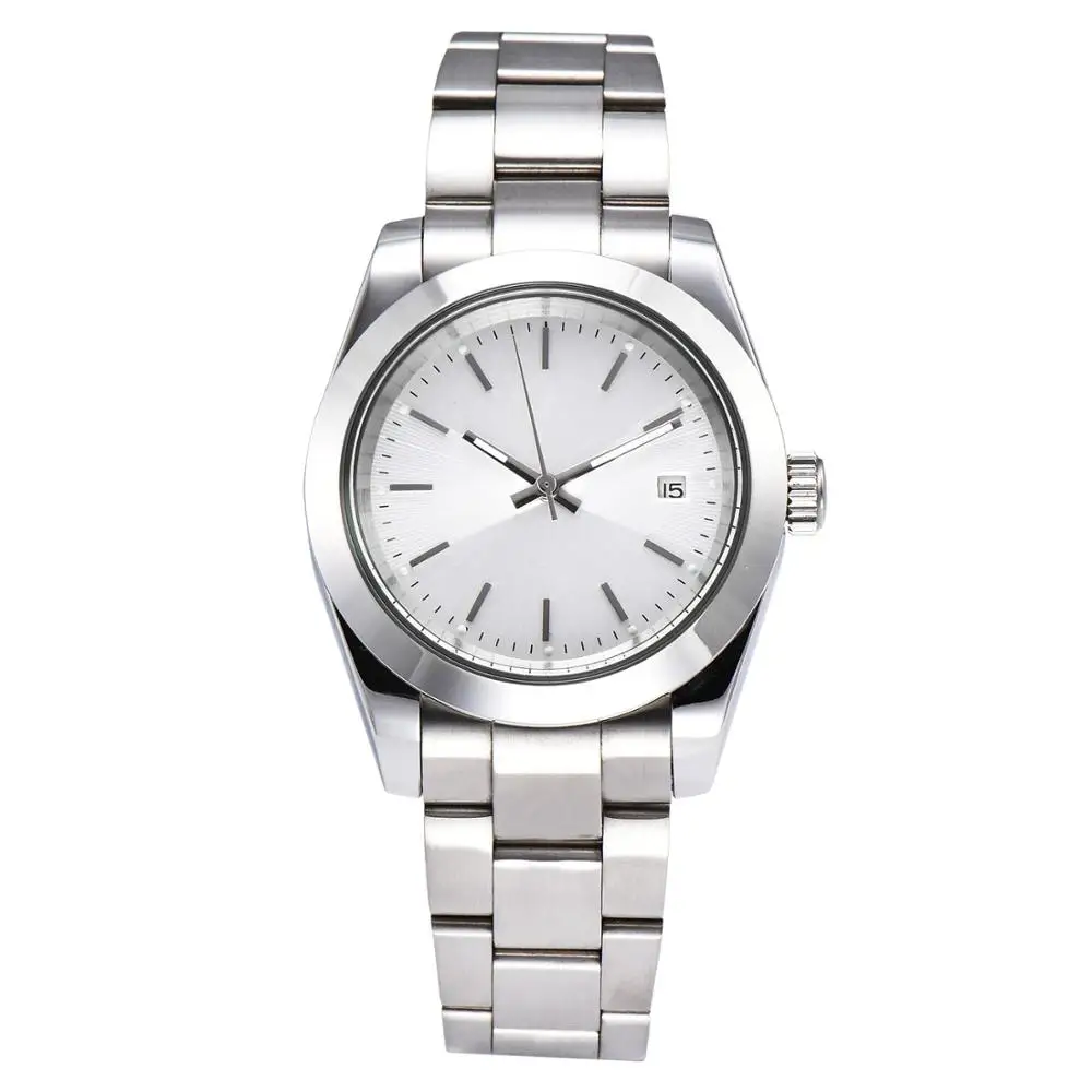 

40mm watch automatic movement 316L stainless steel bracelet white dial luminous hand solid back cover Z225-7