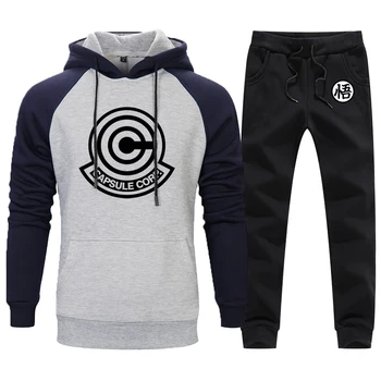 

Dragon Ball 2020 Mans A Set Of Clothes Autumn Winter Sweatshirts Raglan Sleeve Tops Fleece Hooded Hoodies Casual Retro Hoody Men