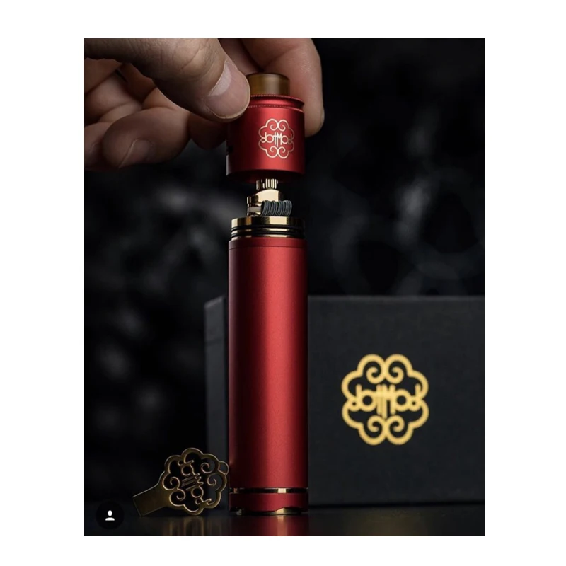 Dotmod Mech Vape комплект Петри Lite dotMech24 механический мод 24 мм Dotmod RDA Tank 510 комплект электронных сигарет - Цвет: Красный