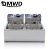 Commercial Double Two Cylinder Electric Deep Fryer French Fries Oven Hot Pot Fried Chicken Grill Frying Machine Pan 2 Oil Tanks 1