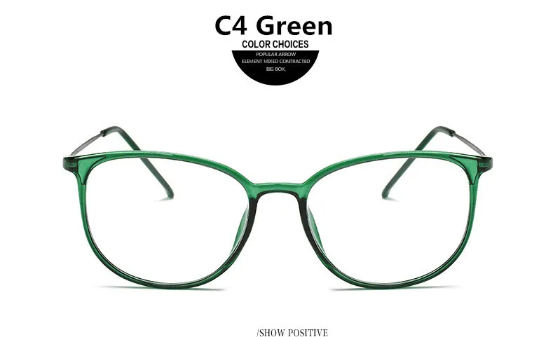 7 цветов-0,5-1,0-To-6,0 сверхлегкие TR90 готовые очки для близорукости для женщин и мужчин ретро овальные студенческие близорукие очки - Цвет оправы: Green