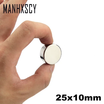 

1pcs Neodymium N35 Dia 25mm X 10mm Strong Magnets Tiny Disc NdFeB Rare Earth For Crafts Models Fridge Sticking magnet 25x10mm