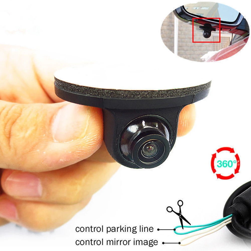 12V Mini CCD Coms HD Night Vision 360° Degree For Car Rear View Camera Front Camera Front View Side Backup Camera Car Styling