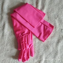 Детские Цветочные перчатки для девочек Студенческая длинная перчатка Fusica ярко-розовые перчатки для мальчиков унисекс