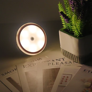 

NEWKBO USB Rechargeable LED Night Light Wireless Magnetic Closet Light with Motion Sensor Kitchen Bedroom Cabinet Light