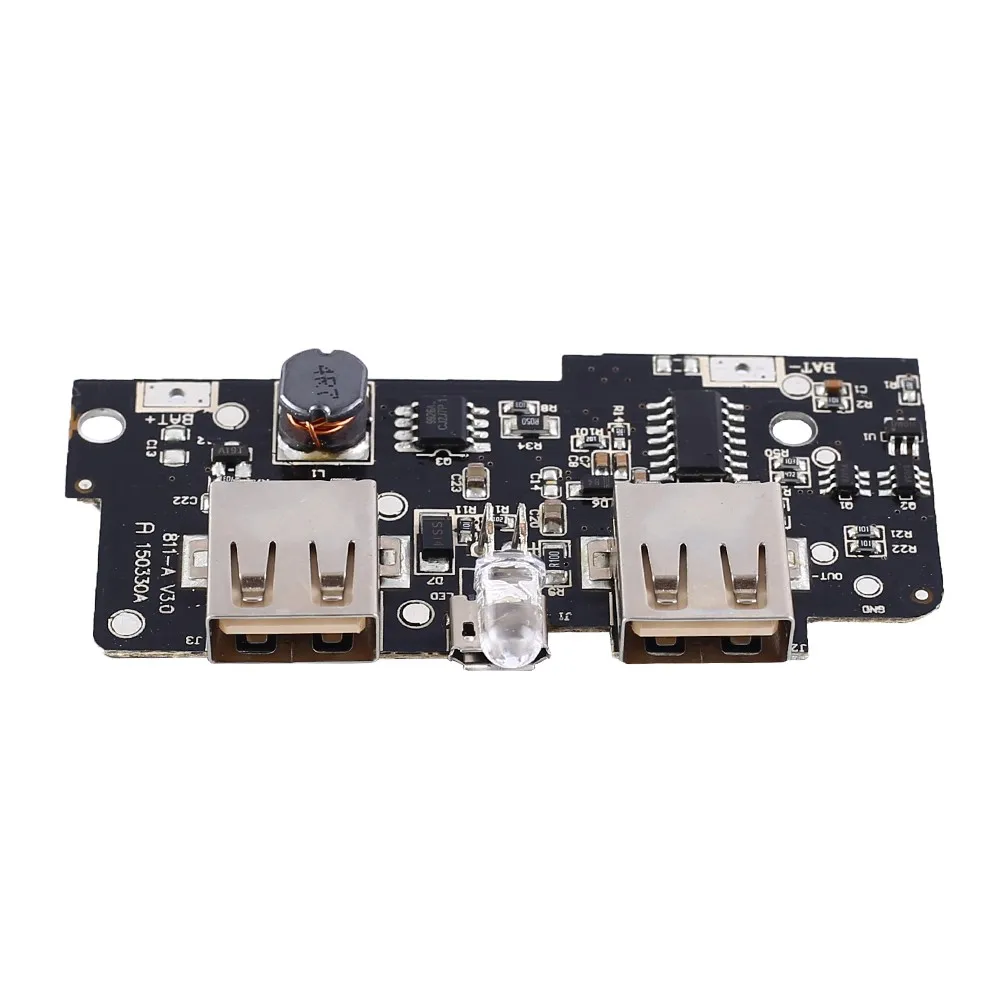 Step Up Boost Power Supply Module: 5V 2A Charger Circuit Board with Dual USB 2A Output and 1A Input for Power Bank image 2
