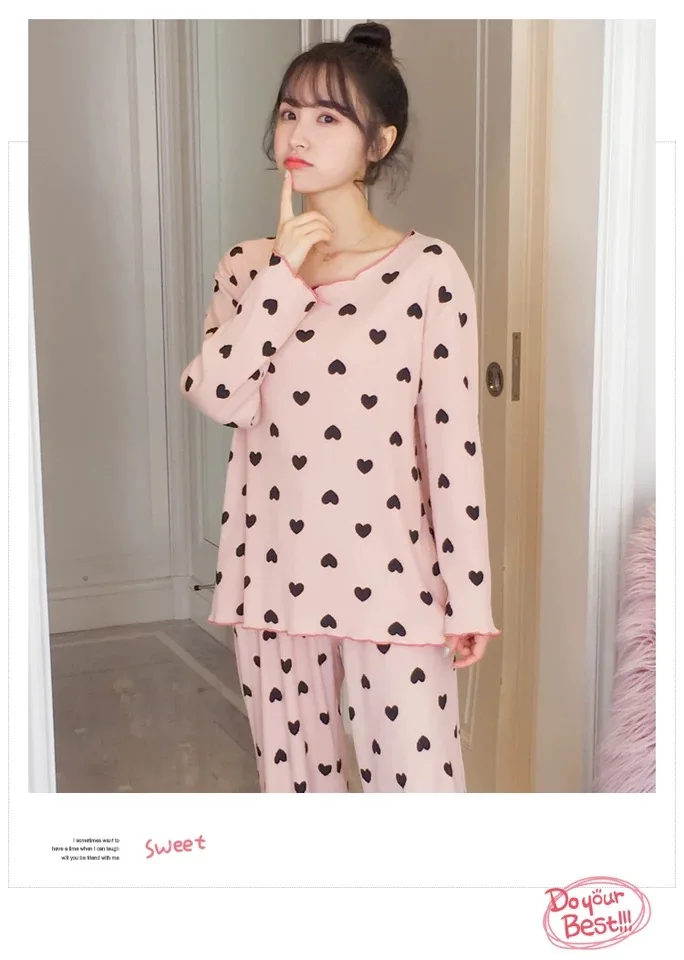 Новинка года; одежда для молодых девушек; сезон осень; хлопковые M-XXL с сердечками для студентов;