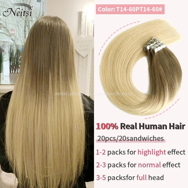 Neitsi Mini Tape In Human Hair Adhesive Extensions 12