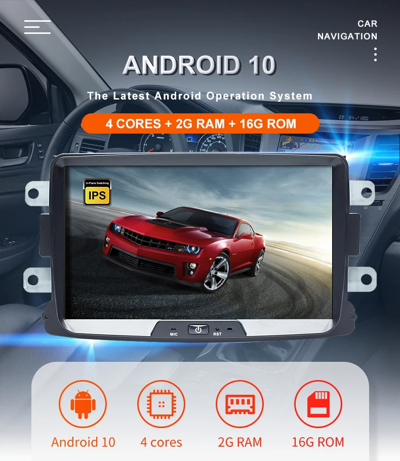 ZLTOOPAI ips автомобильный мультимедийный плеер Android 10 2 Din для Dacia/Sandero/Duster/Renault/Captur/Lada/Xray 2/Logan2 GSP стерео