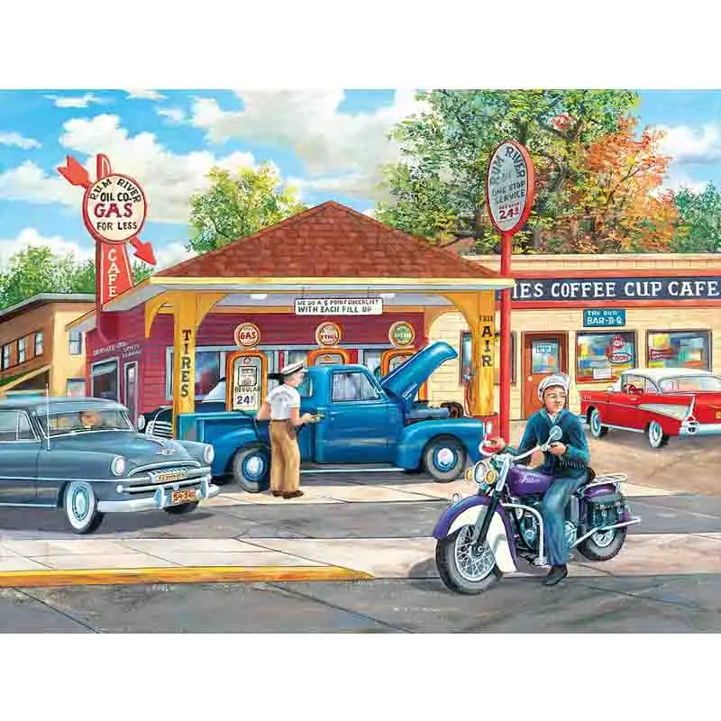 

Diamond Embroidery 5D DIY Diamond Painting Landscape Automobile Travel Motorcycle Cross Embroidery Water Drill Mosaic Decoration
