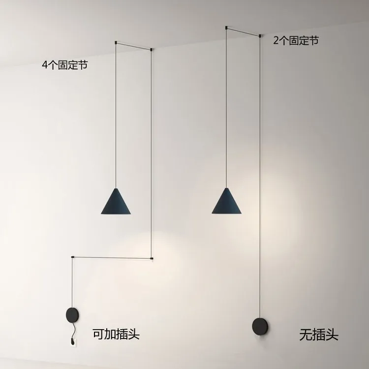 

Diy Restaurant Lamp Modern Bar Counter Dining Room Personality Originality Line Lamp Geometry Bedroom Bedside A Chandelier