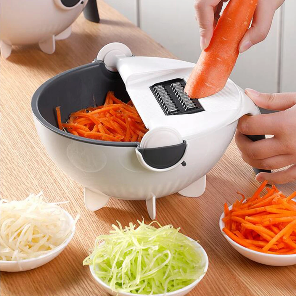 

Multi Function Vegetable Cutter Machine Drain Kitchen Fruit Washer Basket Slicer Food Veggie Shredder Grater Peer Gadget 3